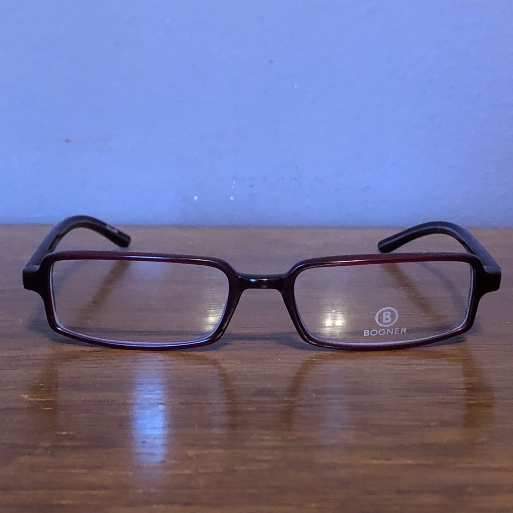 Bogner 7187 50 Eyeglass Frames Men Women Unisex Bordeaux Dark Red Rectangular